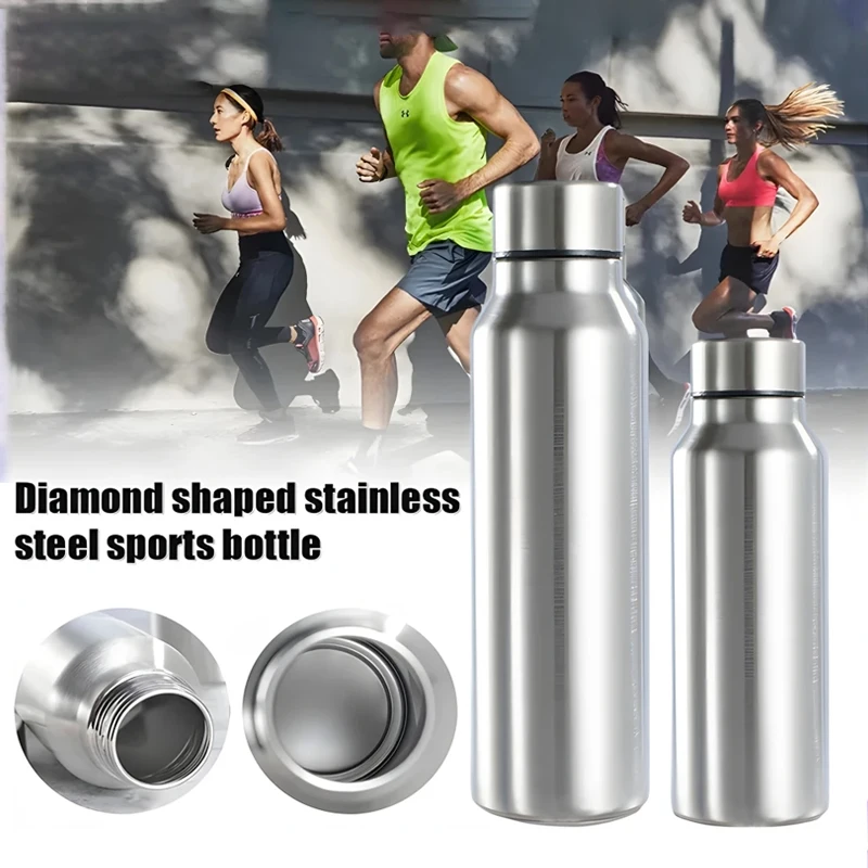 1000ML Stainless Steel Sport Water Bottle Single-layer Thermal Water Cup Metal Thermos Keep Hot And Cold Insulated Vacuum Flask