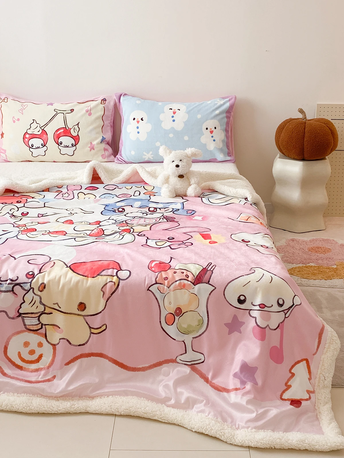 

Теплое плюшевое одеяло из овечьей шерсти для дивана, повседневное одеяло Fuan Store X Oli F Cr Angel Series, покрывало из полиэфирного волокна