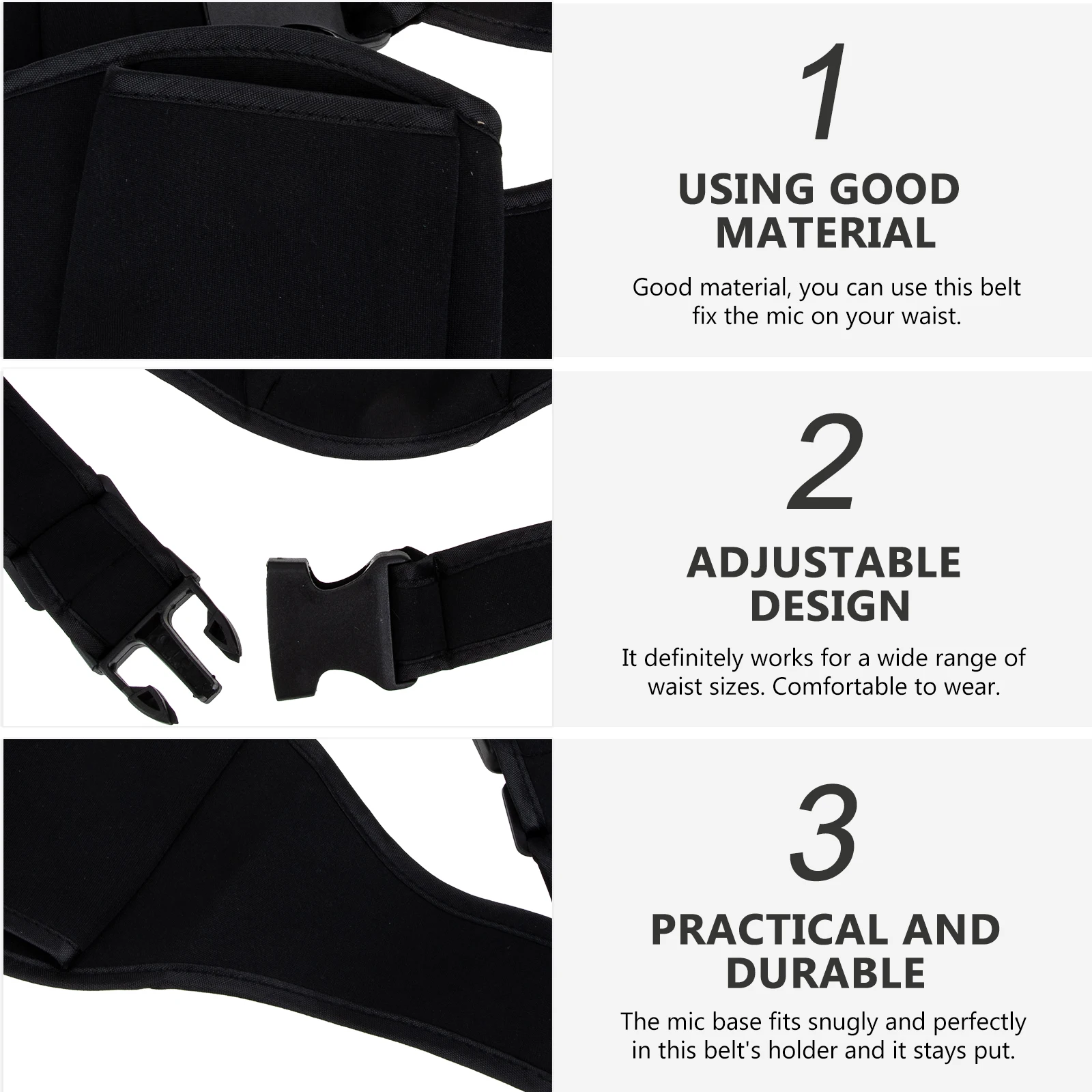 

Premium Microphone Belt For Fitness Instructors Mic Holder Pouch Durable Waist Carrier Bag Comfortable Adjustable Strap