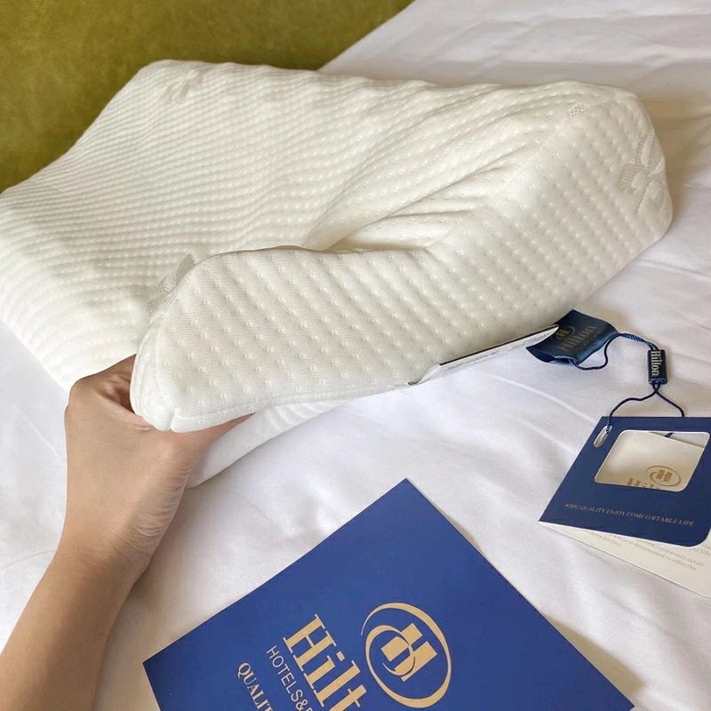 Hilton Hotel Latex Pillow Thai Imported Liquid WeChat Popular Memory Pillow Sleep Support Cervical Spine Health Care