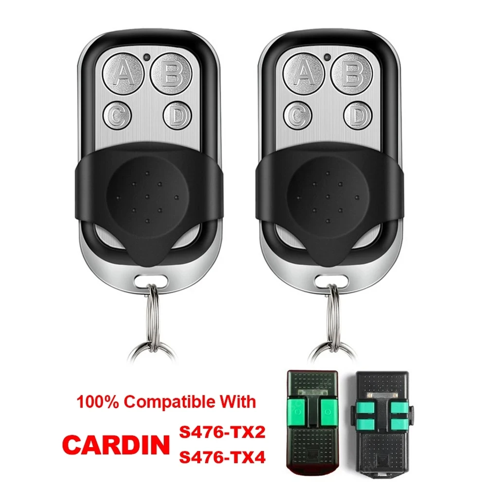 

2 шт. Клон CARDIN S476-TX2 S476-TX4 Пульт дистанционного управления гаражными воротами, совместимый с S476 TX2 / S476 TX4 433,92 МГц Фиксированный код