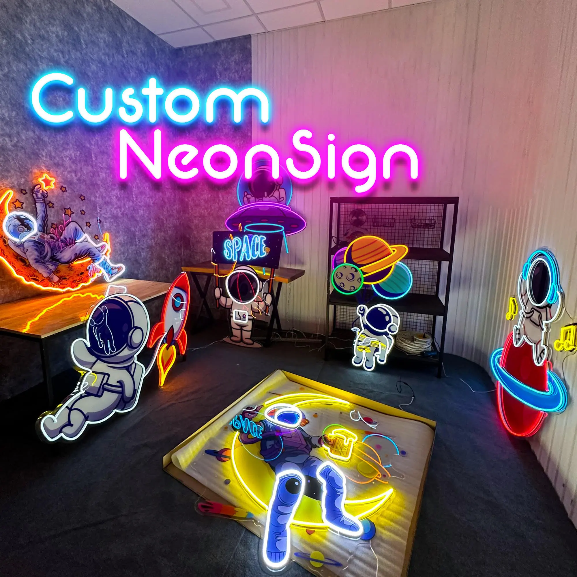 Business Light Emitting Diode Neon Signs Pizza Light Board Restaurant Canteen Food Shop