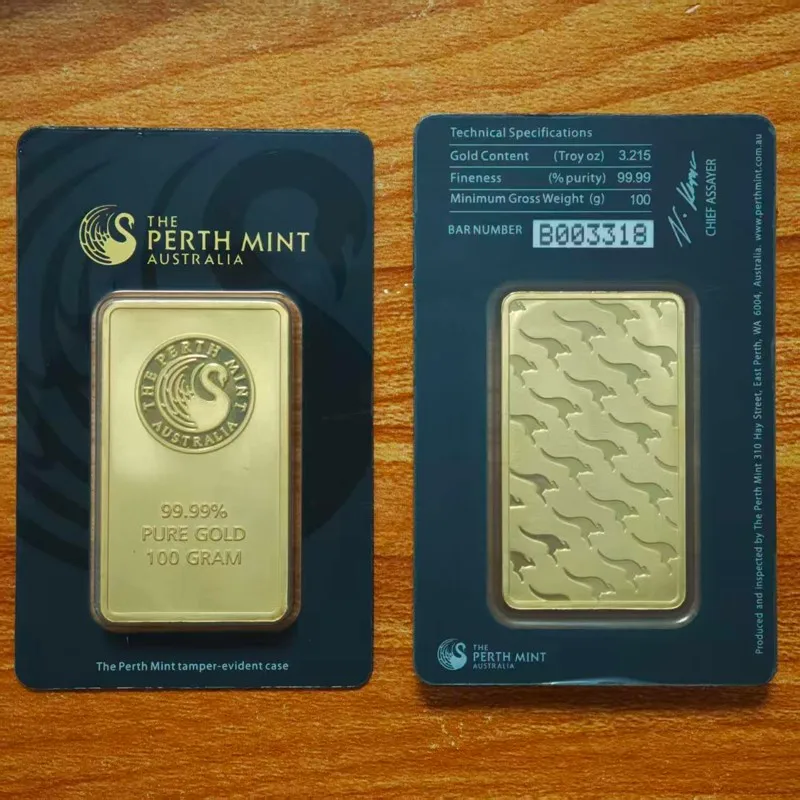 Nichtmagnetischer Argor Heraeus Goldbarren 1 Unze 24k vergoldetes Messing Goldbarren Kunsthandwerk Geschenke für Sammler