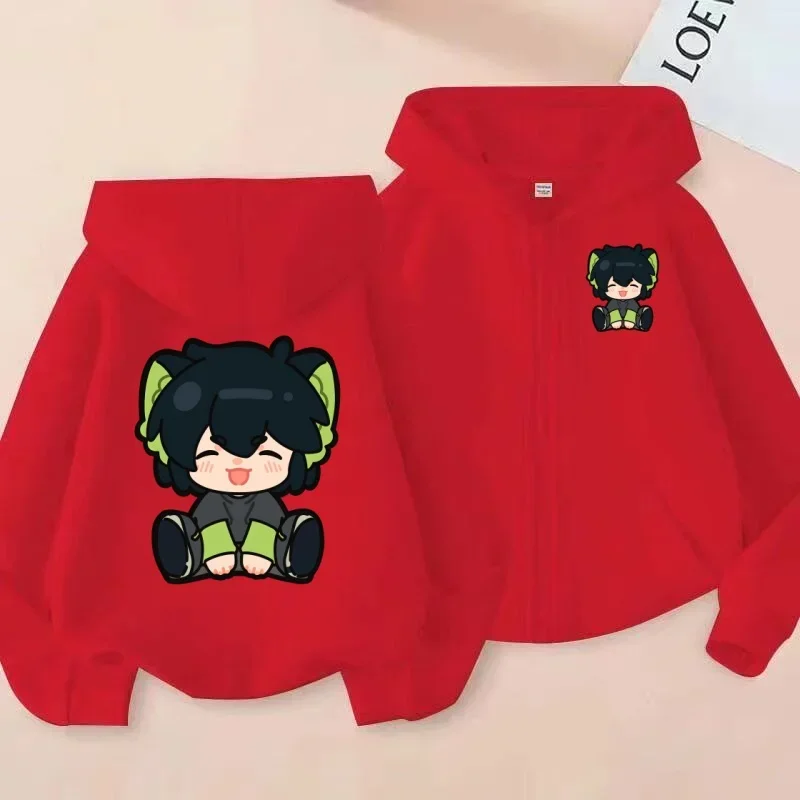 سترة صوفية بغطاء للرأس وسحاب للأطفال لطيفة من Luoxiaohei Zhanji Q Edition للرجال والنساء #5