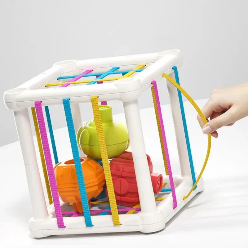 Atividade sensorial empilhamento forma cubo habilidade motora fina dedo traning jogo cedo brinquedos educativos para infantil brinquedo do bebê presente