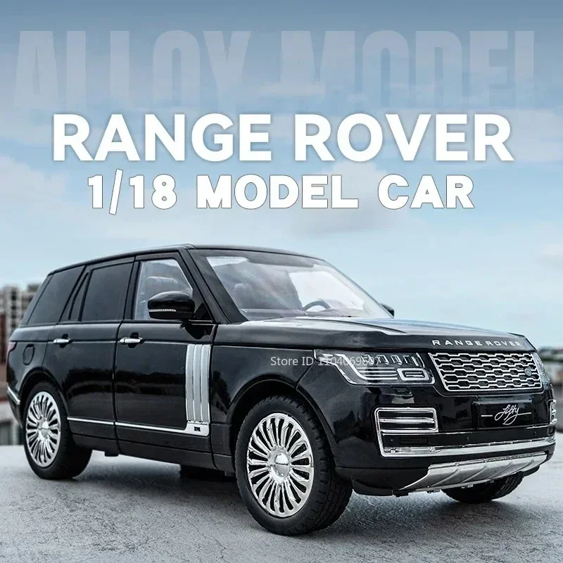 รถของเล่นแลนด์โรเวอร์ ดีเฟนเดอร์ ออฟโรด รุ่น 1:18 ผลิตจากโลหะ แบบหล่อขึ้นรูป พร้อมเสียง ไฟ ประตูเปิดได้ ดึงหลังวิ่งได้ ของขวัญสำหรับเด็ก