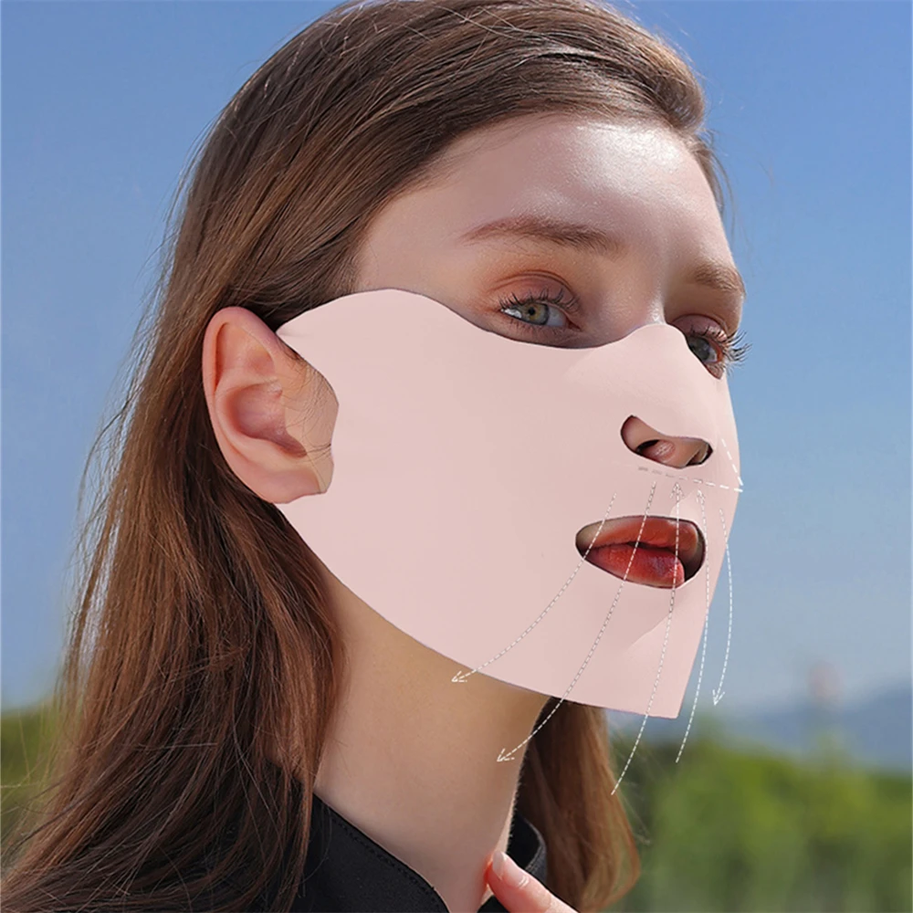 1PC Ice Silk Nose Mask Shade Mask Breathable Ultra-thin Face Mask