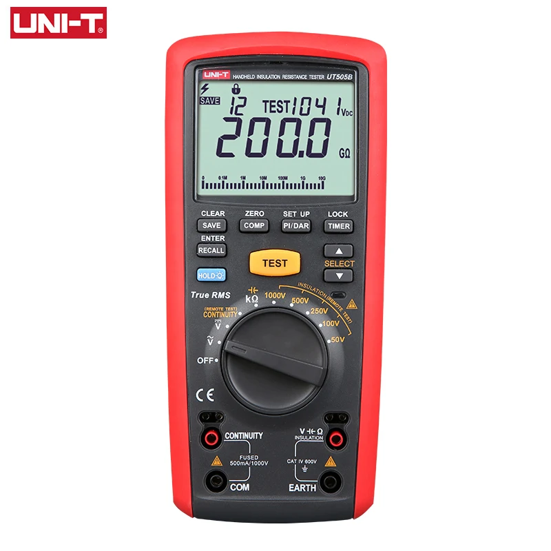 Uni-t-testadores de Resistência a Isolamento Portátil Milímetro Digital Ohímetro Alcance Automático 1000v 20go Ut505a Ut505b