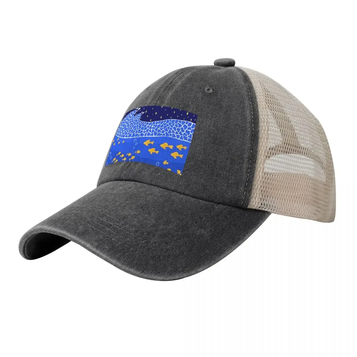 

Starry Night Over The Waves Baseball Cap Beach Outing Vintage Golf Hat Man Mens Women's