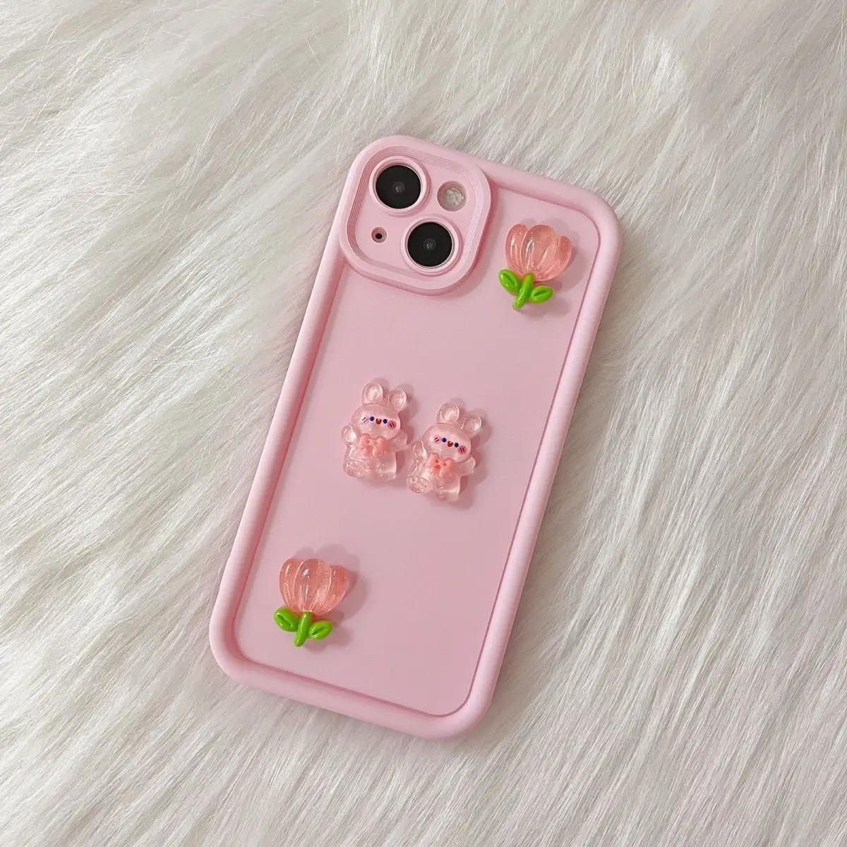 3D Pink Rabbit Sili…