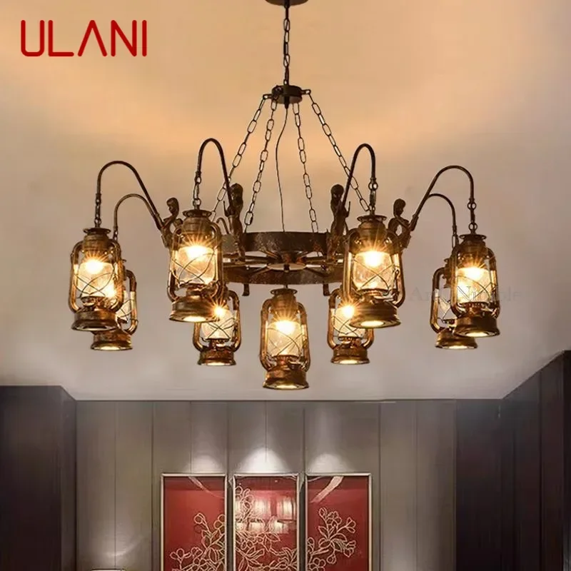 ULANI American Retro Pendent Lamp Industrial Wind Living Room Restaurant Loft Clothing Store Cafe Bar Box Homestay Chandelier