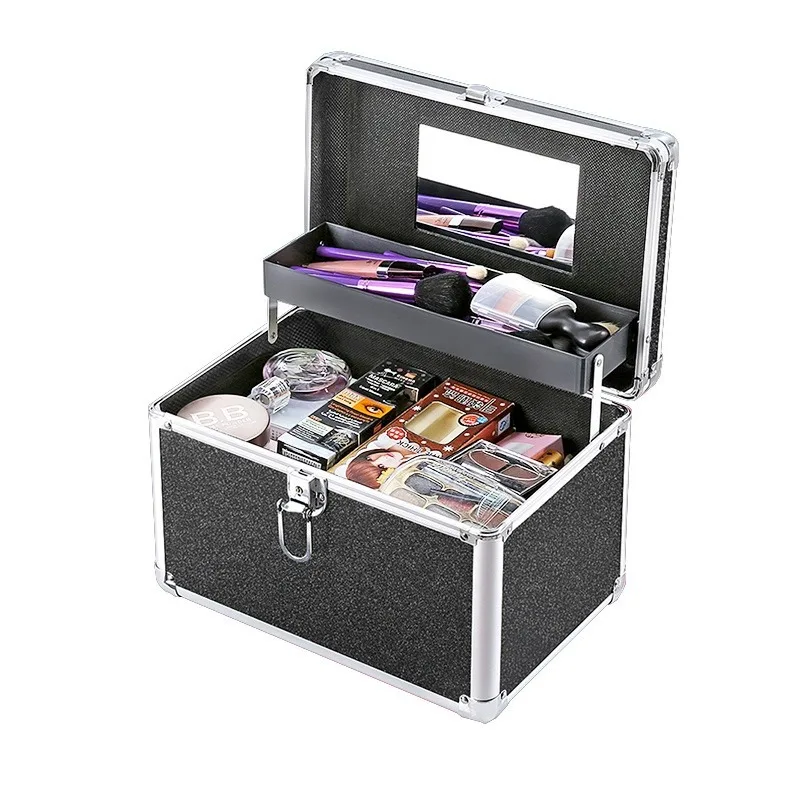 Makeup Box Large Capacity Professional Makeup Artist Portable Double Cosmetic Organizer