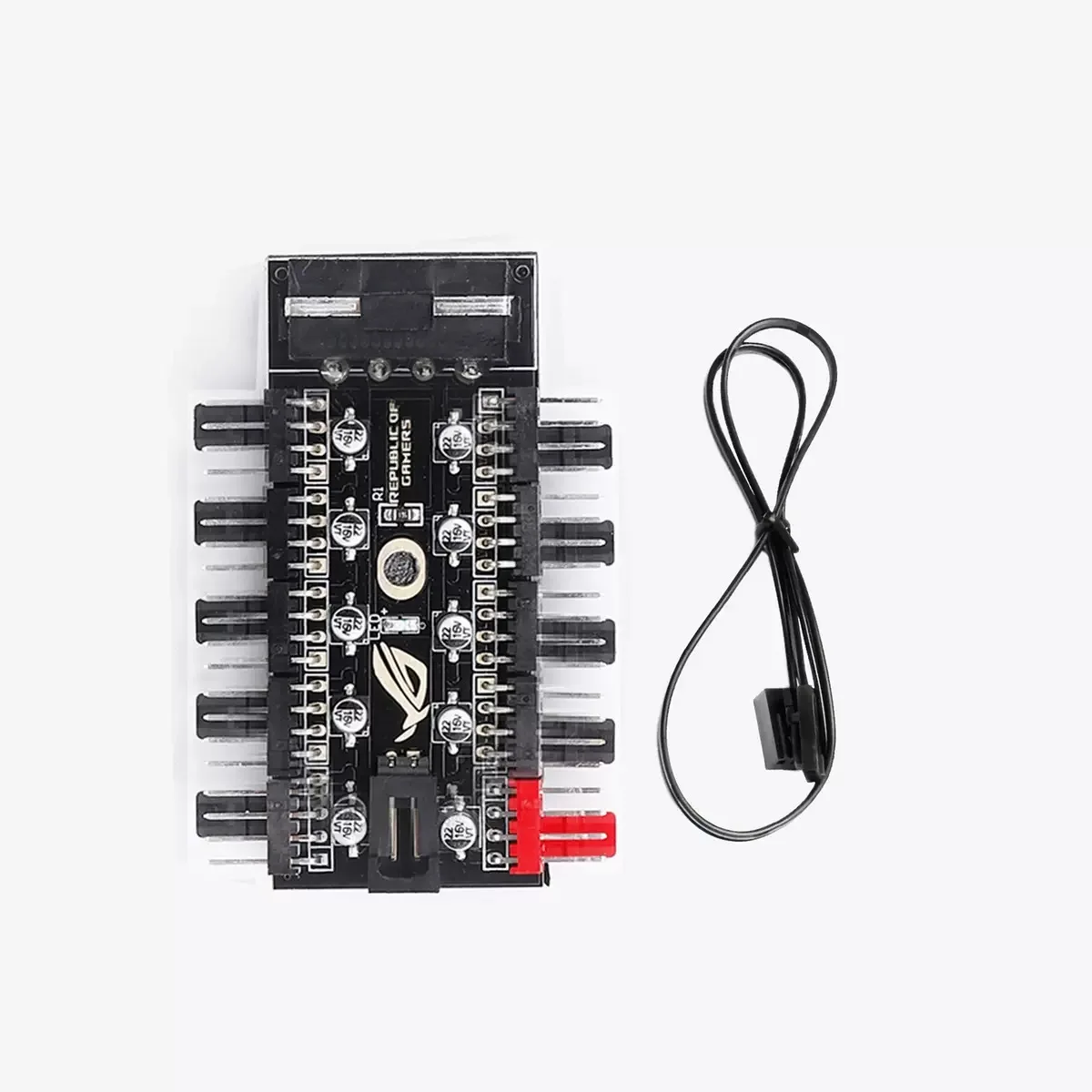 CX FUTRUE PC Case Fan Hub: 1 to 10 4-Pin PWM Ports with Auto Temp Regulation & Speed Detection