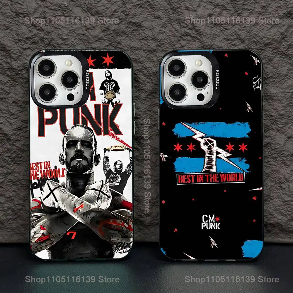 

Чехол для телефона Wrestler CM P-Punk для iPhone 16,15,14,13,12,11,Pro,XS,Max,Plus,Mini,SE Black Candy, матовый противоударный чехол