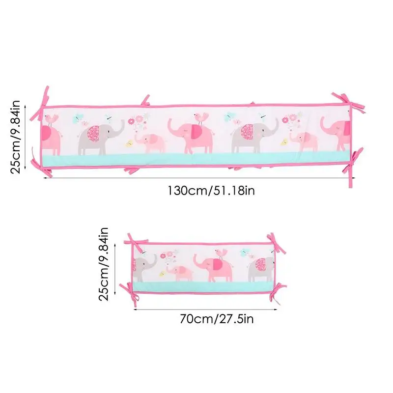 Crib Rail Covers 4PCS Crib Padding For Sides Bed Safety Rails For Children Baby Proofing With Strap Crib Cushion Baby & Toddler