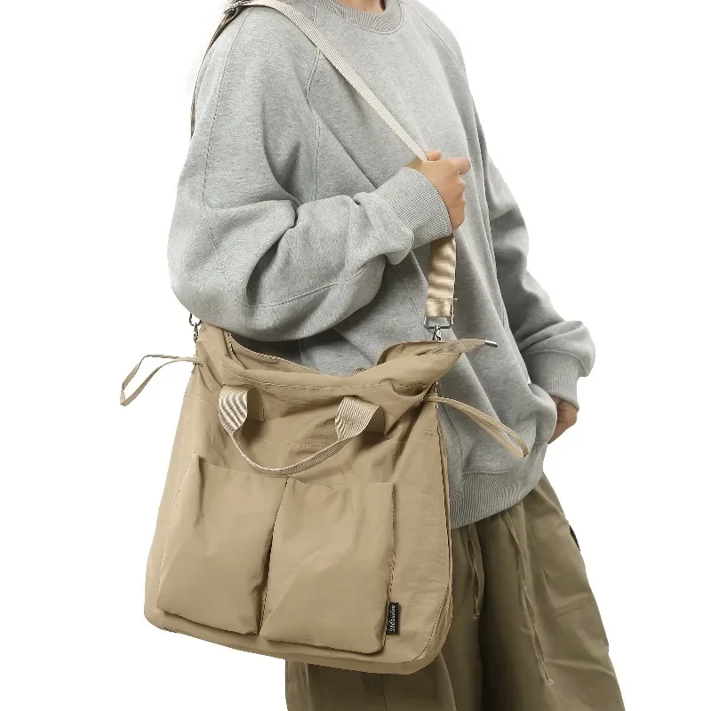

Versatile Large Capacity Class Commuting Crossbody Bag, College Style Casual Shoulder Bag, Japanese Men's Women's Canvas Bags