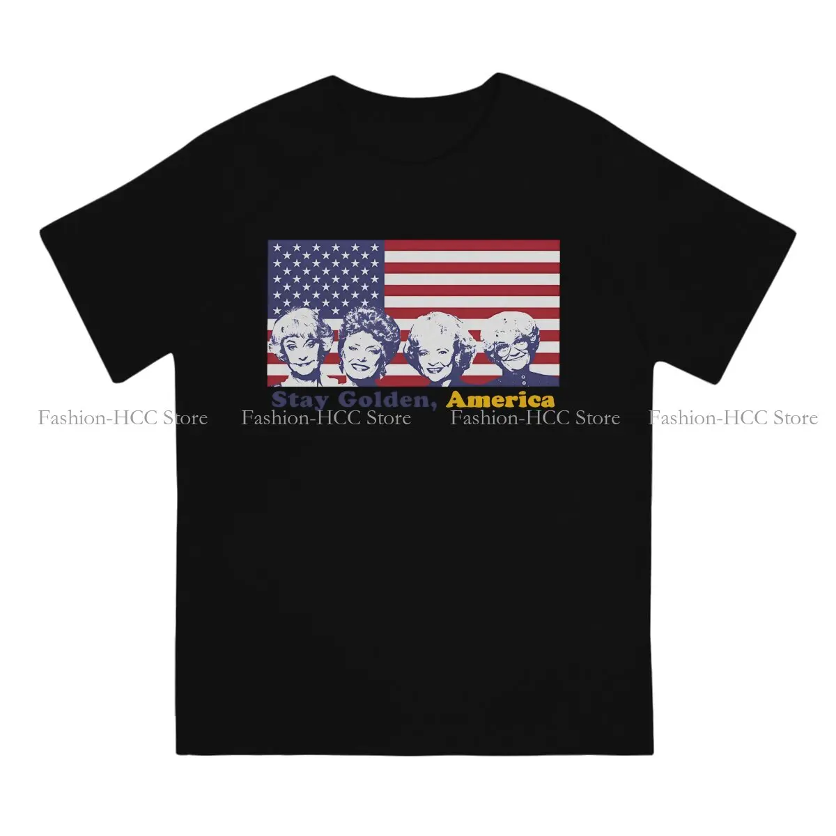 Golden Girls Original TShirts Stay Golden America Print Men's T Shirt New Trend Size S-6XL