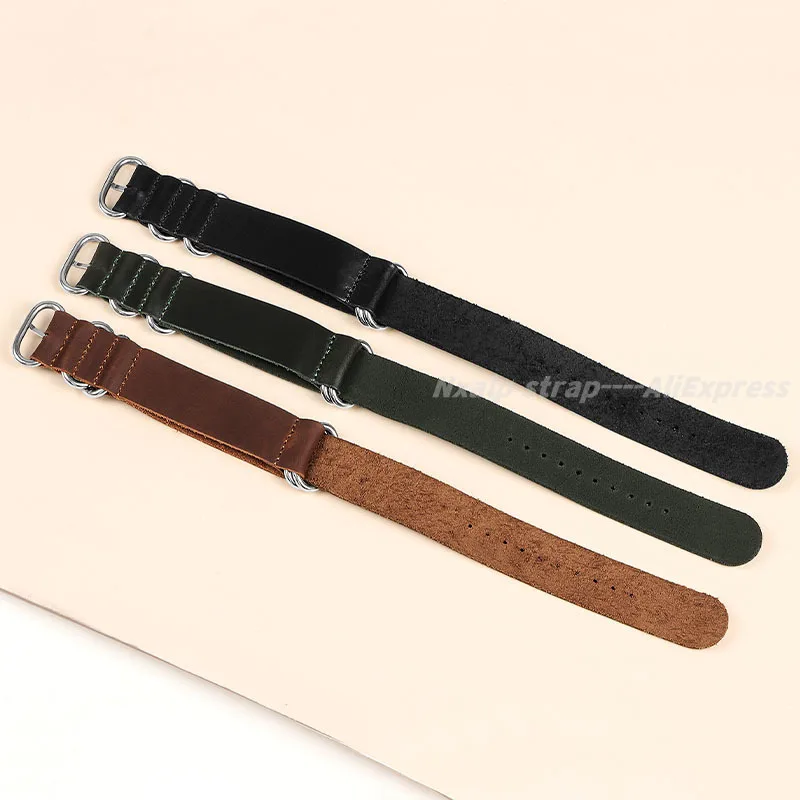 Cowhide Leather Watchband 18mm 20mm 22mm Vintage Brown Strap for Seiko for Rolex Universal Strap Men Women Bracelet Replacement