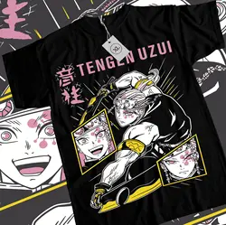 Tengen Uzui T-shirt Demon Slayer Kimetsu No Yaiba Hashira Gift Black Shirt S_5XL