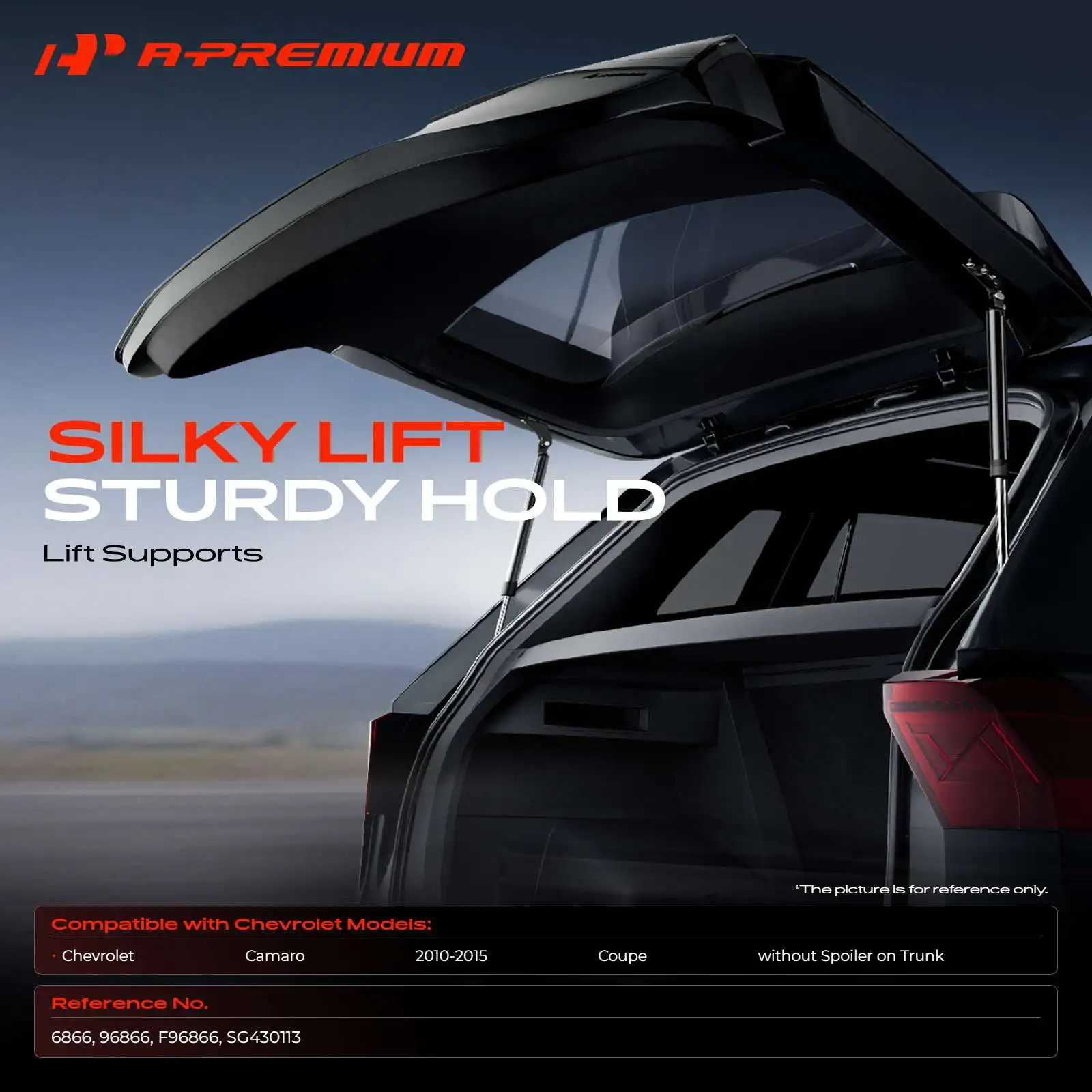 A-Premium 2Pcs Rear Tailgate Lift Supports Shocks Struts for Chevrolet Camaro 2010-2015