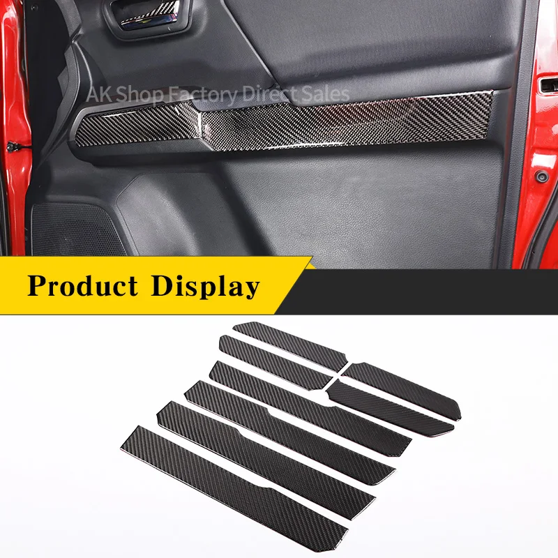 For Toyota Tacoma 2015 2016 2017 2018 2019 2020 Real Carbon Fiber Car Inner Door Panel Decoration Panel Sticker Car Accessories