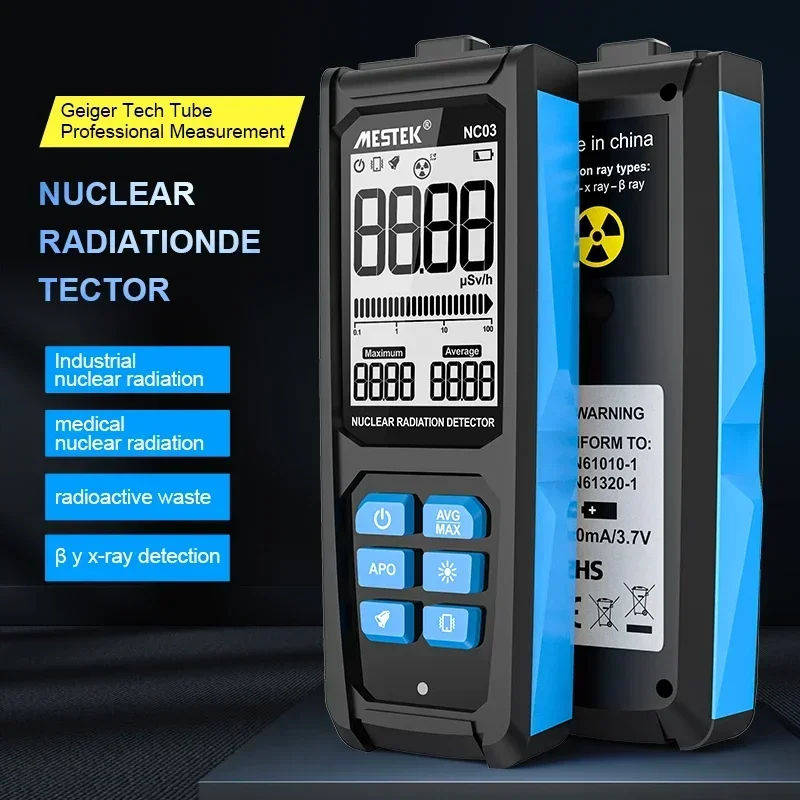 Digital  Nuclear Radiation Detector Handheld Counter Emission Dosimeter Include Battery Geiger Counter X-ray Beta  Gamma