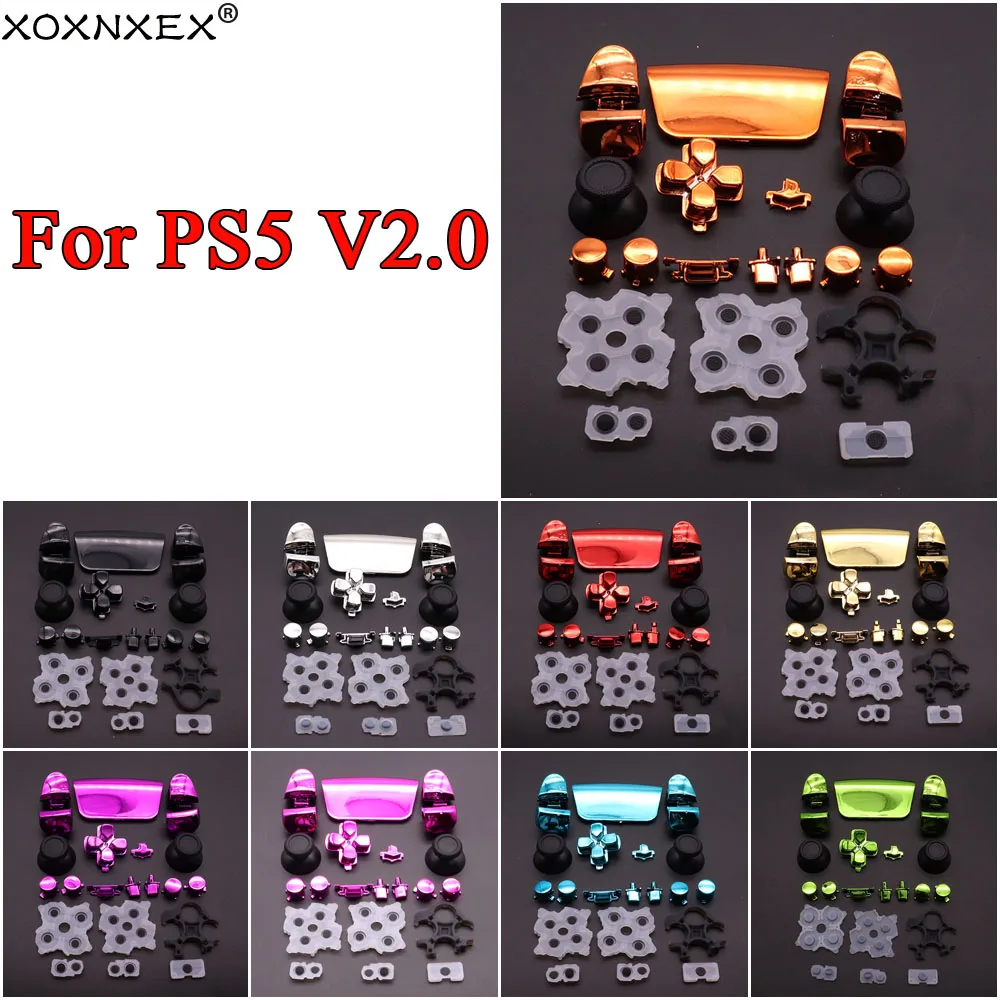 Replacement D-pad R1 L1 R2 L2 Trigger Buttons Share Options Button Set For PS5 2.0 V2 020 Controller Conductive Rubber Pad