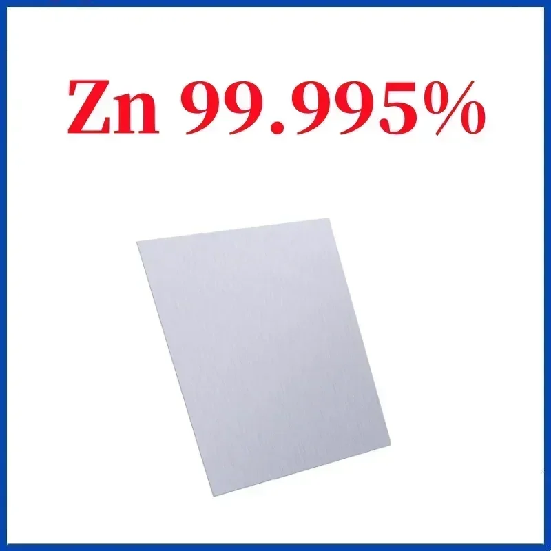 

0.3-0.5 Thickness of High Purity Zinc Plate Zn≥99.995% Special Length and Width for Experimental Research 100*100mm Zinc anode