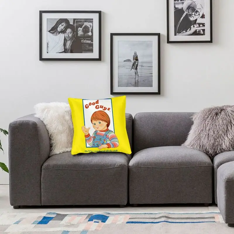 Modern Child's Play Good Guys Chucky Cushion Cover for Sofa Velvet Throw Pillow Case Home Decor Pillowcase view 6