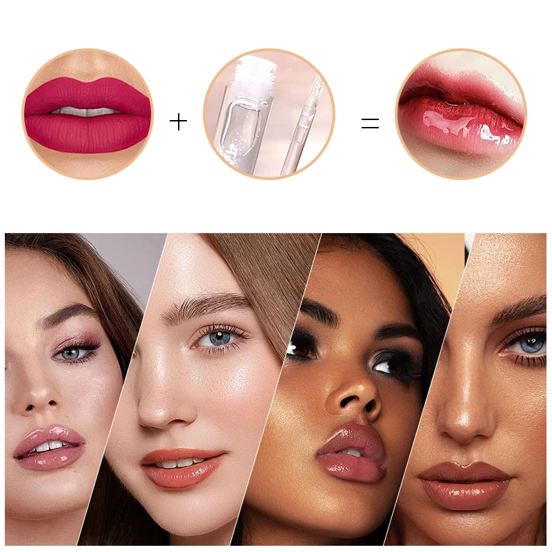 Brillo de labios hidratante, bálsamo labial líquido de cristal Glos, aceite de labios, belleza rara, larga duración, Mini maquillaje