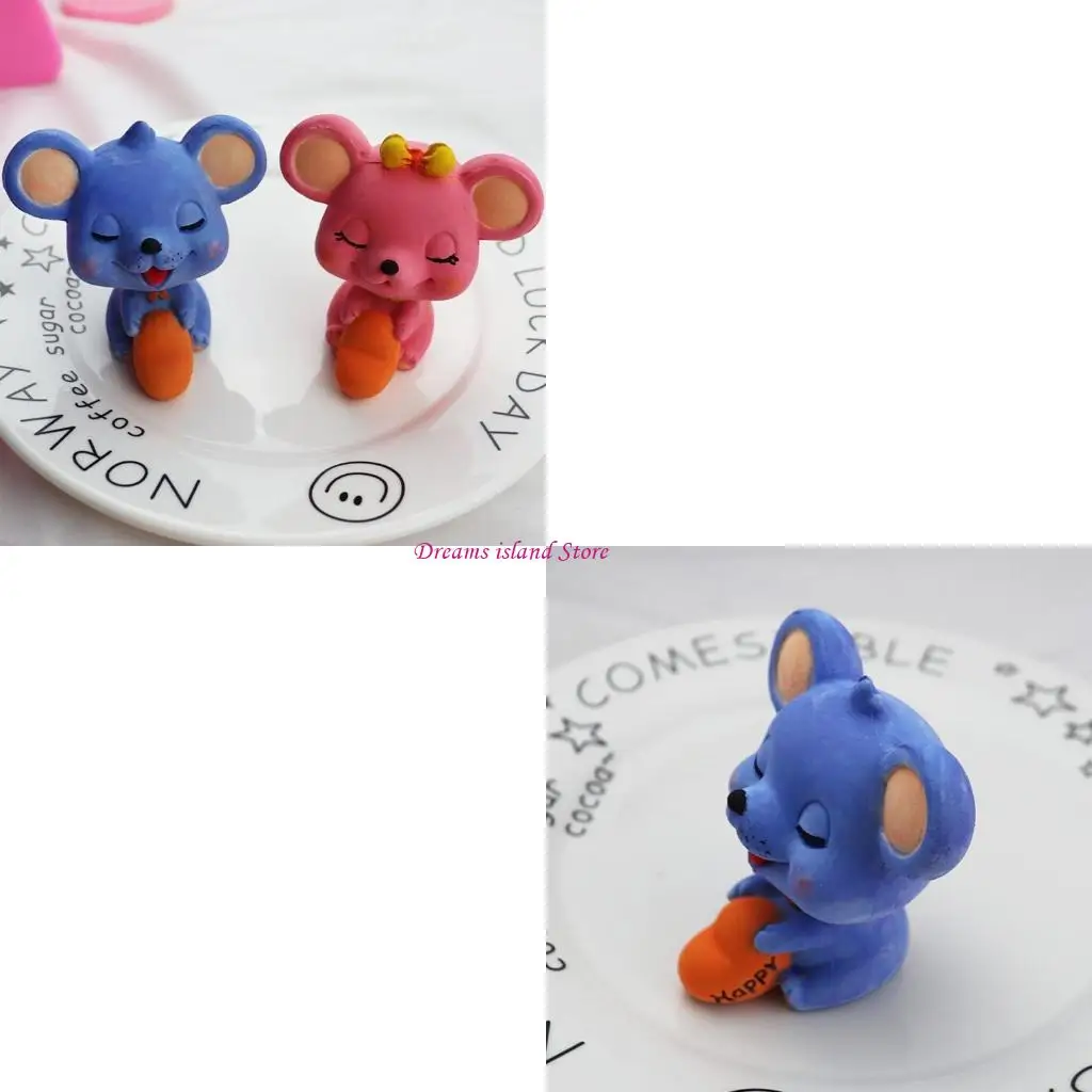 

Handmade Soap Craft Kitchen Baking Fond Soap Mold Mouse Gift for Baking HX6C