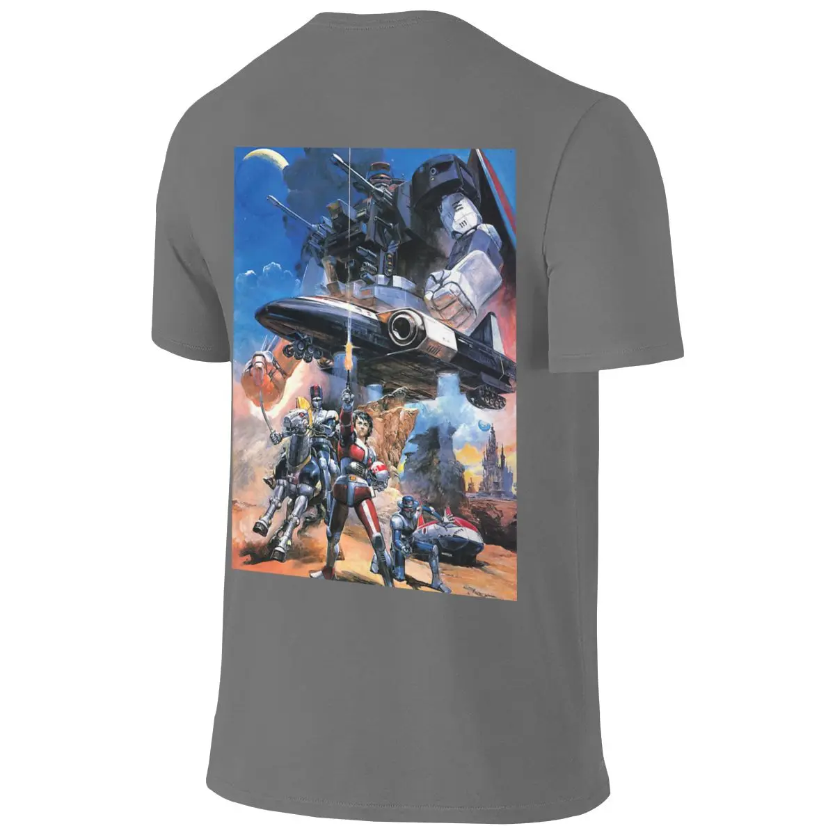 Saber Rider Poster HD Versatile Reversible T-shirt Retro Minimalist Seamless Splicing Tees
