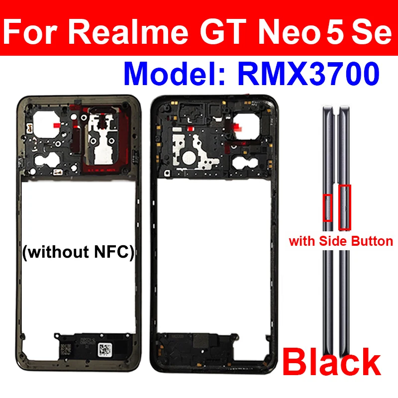 Middle Housing For Realme GT3 GT Neo 5 Neo 5Se Middle Frame Cover Back Cover Battery Door Housing Parts