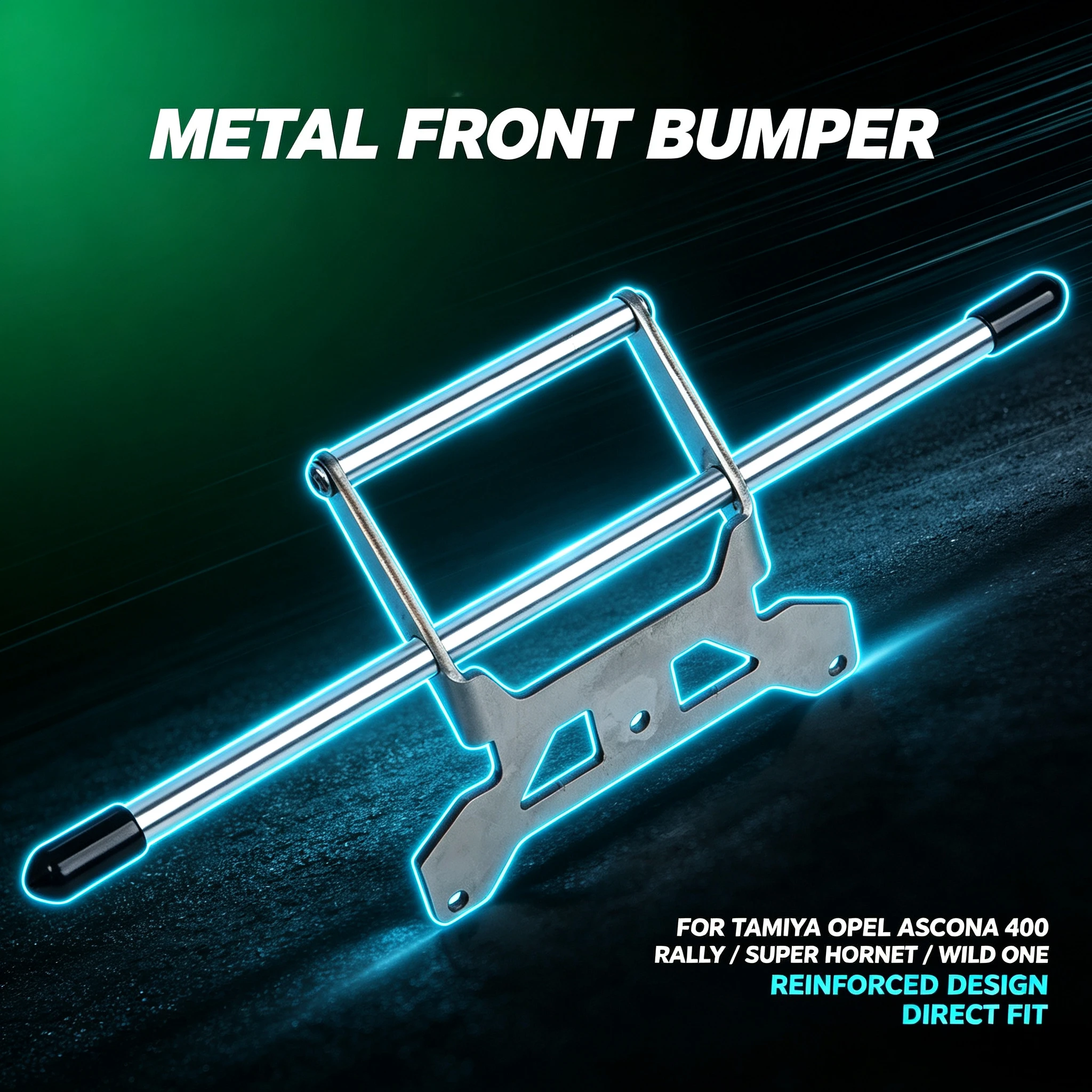 Metal Front Bumper for Tamiya Opel Ascona 400 Rally Super Hornet Wild One