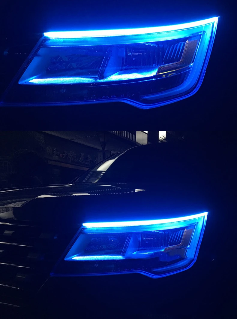 

Car modification general ultra-bright ultra-thin waterproof daytime running lights LED streamer turn 45CM Ambient light