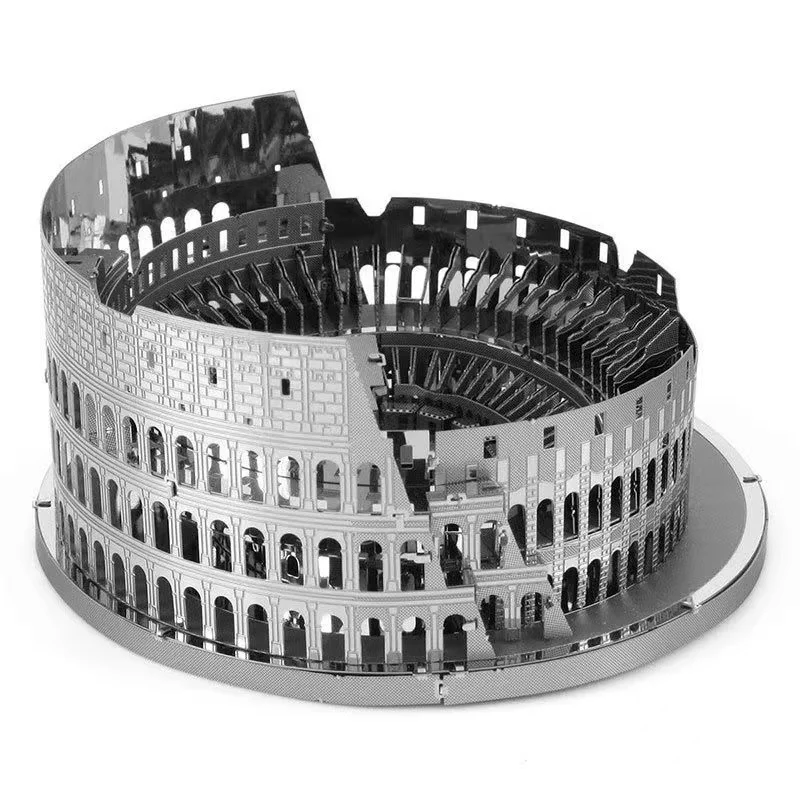 Mfuny Roman Colosseum Full Metal Lron DIY Assembly Model 3D Stereoscopic Puzzle Ancient Architecture