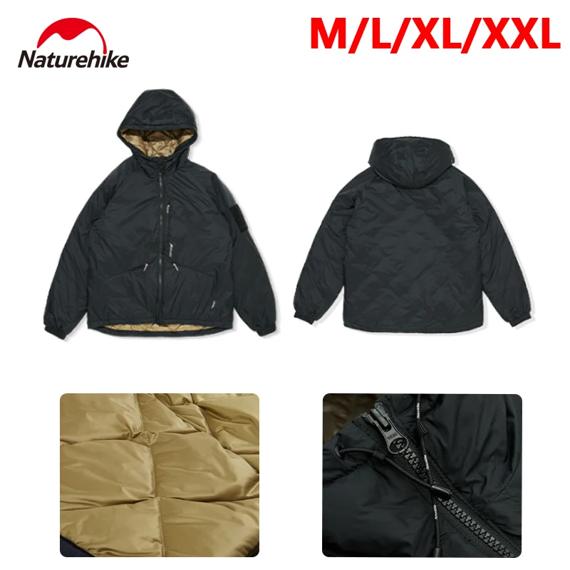 Naturehike 800FP Down Jacket Ultralight Outdoor Winter Warm Hiking Travel Coat White Goose Down Jacket Breathable Windpoof Coat