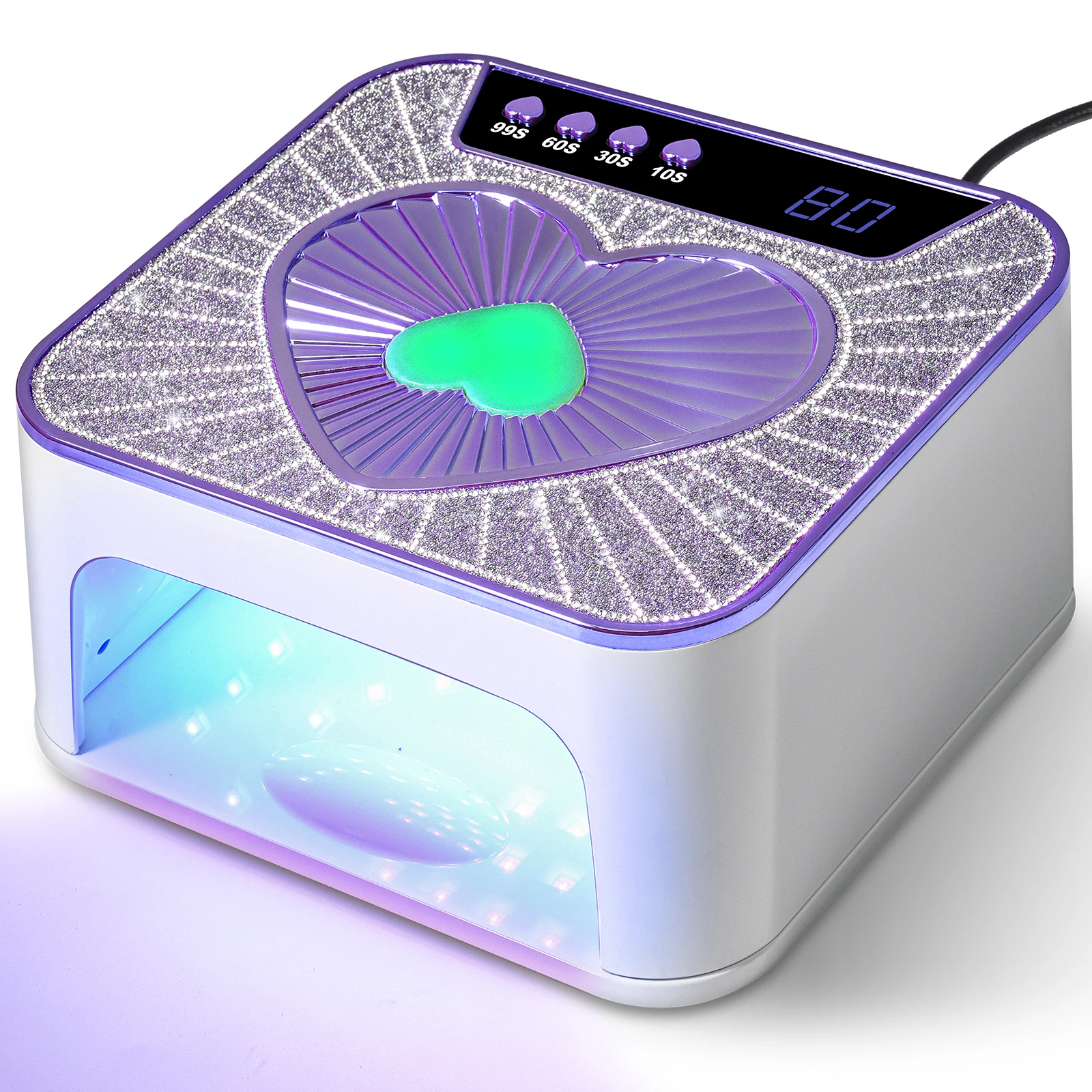 プロフェッショナル UV LED ネイルドライヤー 45 ランプビーズジェルネイルポリッシュ UV ネイルライトタイマー付き自動センサーマニキュアツール