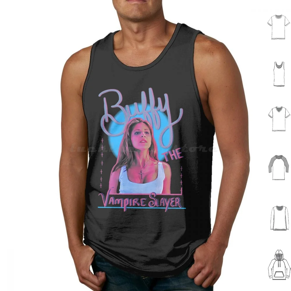 Vintage 90s Buffy The Vampire Tank Tops Vest Sleeveless Buffy The Vampire Buffy Vampire Btvs Buffy Summers Angel Spike Joss