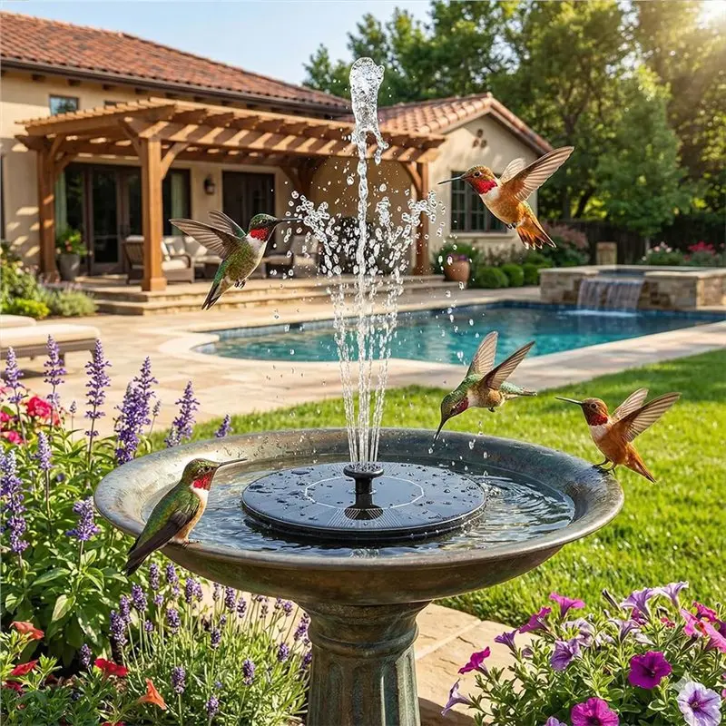 AAAN-Solar Fountain Floating Solar Water Pump No Battery Or Electricity Needed