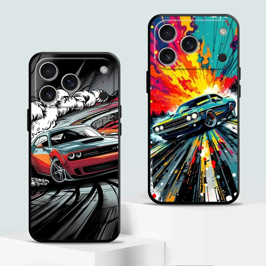 Comic Drift Car Funda Phone Cover Case for Apple iPhone 17 Pro Max 15 Pro 7 8 11 13 Air XR XS MAX 16 17e 14 12 view 2