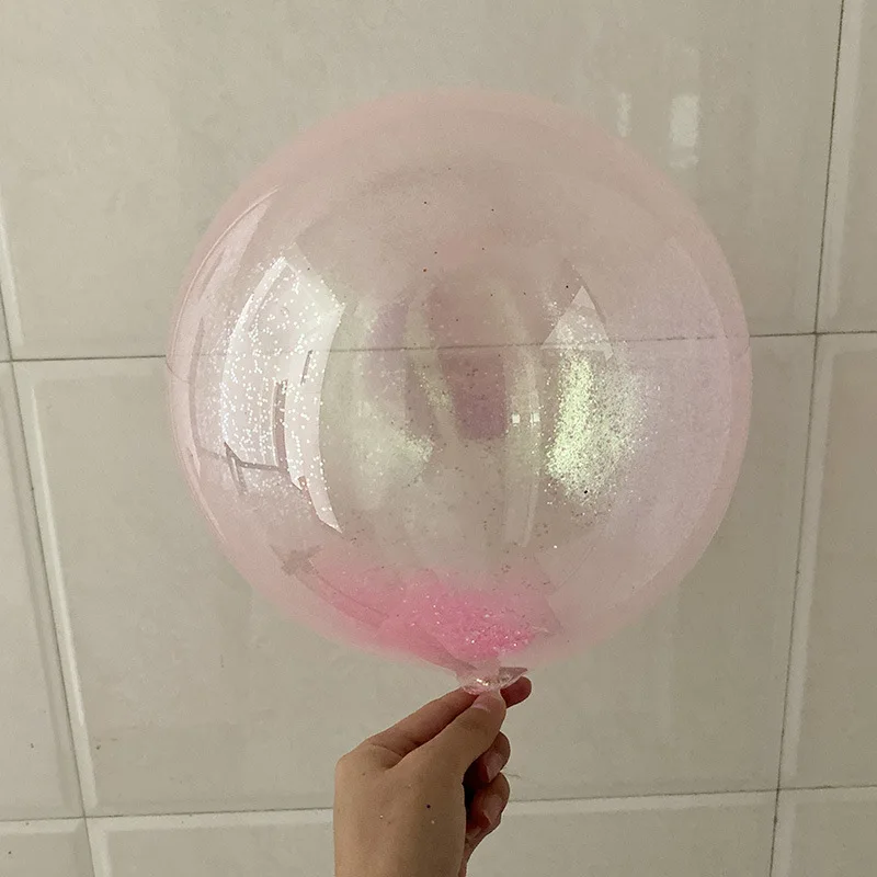 

12/18/20/24/36 дюйма прозрачный шар Bobo лук порошок блестящие шары для свадьбы и дня рождения вечерние украшения воздушный шар