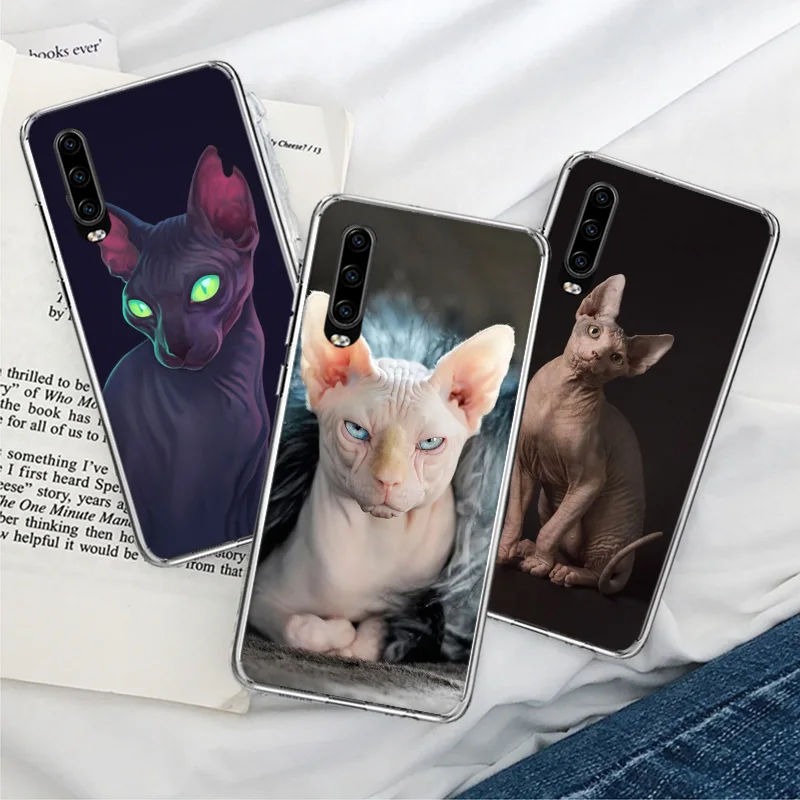 Sphinx Cat Phone Case For Huawei Y9S P Smart 2021 Y5 Y6 Y7 Y9 Honor 50 20 20S Pro 10i 10 Lite 9 9X 8 8A 8X 8S Cover