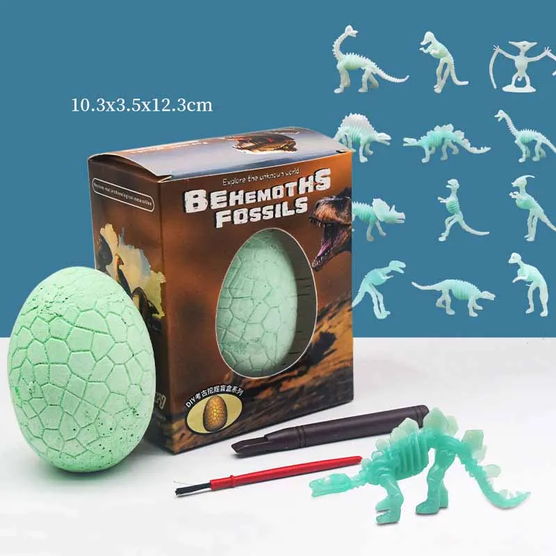 Puzzle Archaeological Digging Toys Glow-in-the-dark Dinosaur Eggs DIY Surprise Box Kids Gifts Dinosaur Skeleton Digging Toys