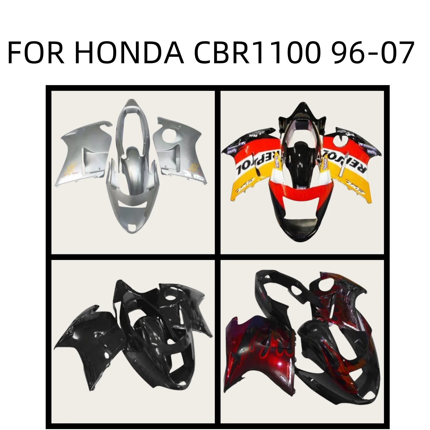 For HONDA CBR 1100XX CBR1100 XX CBR1100XX 96 97 98 99 00 01 2002 2003 2004 2005 2006 2007 Motorcycle Fairing high quality