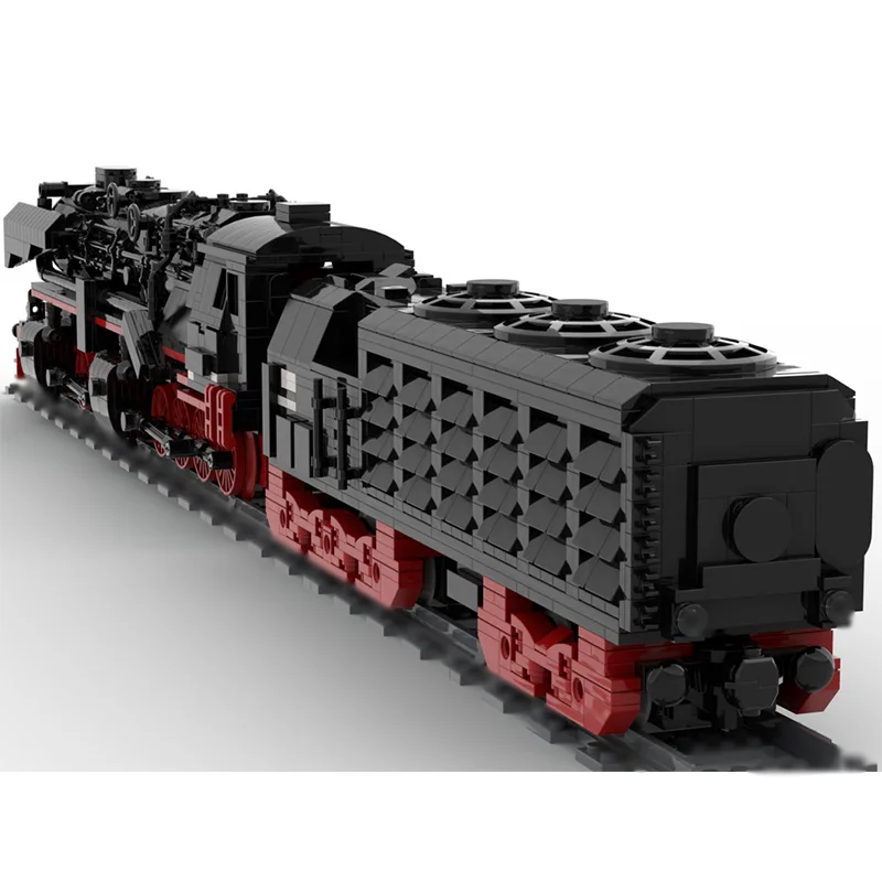 QWERT City Car Model MOC Building Bricks Railway Passenger Train Modular Technology Children Holiday Gifts Assemble Toys Suit view 3