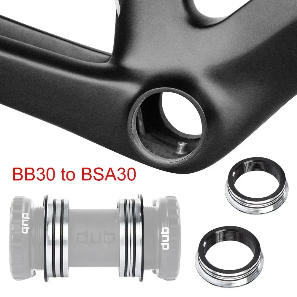 

2 Pcs Bikes Bottom Bracket Conversion Adapter BB30 To BSA30 Converter Bottom Axis Turn Thread O-ring Bicycle Spare Parts 42mm