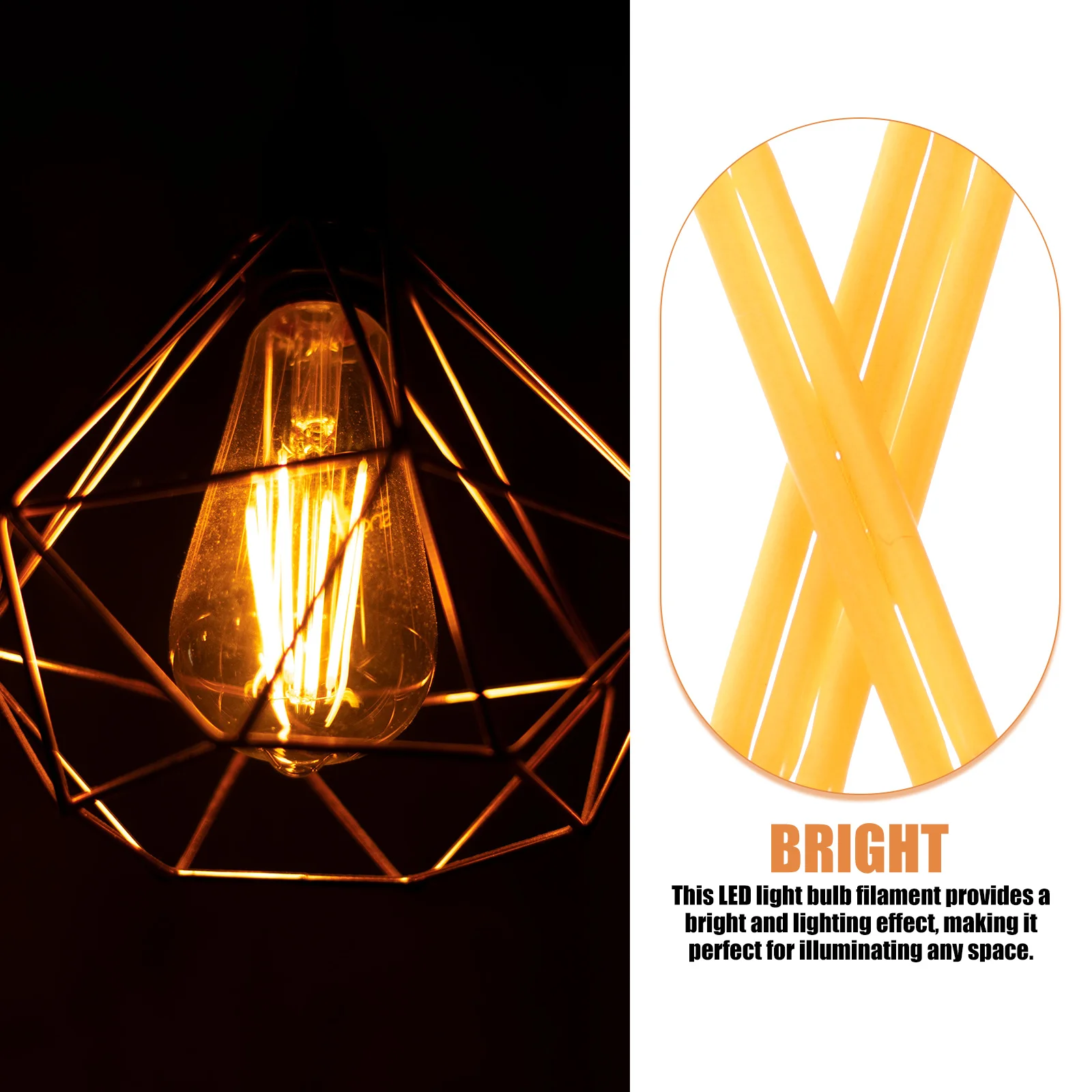 

100Pcs 2700k LED Filament Parts Hard Lamp Accessories Energy Saving Break Resistant Hard LED Filament Bulb Part