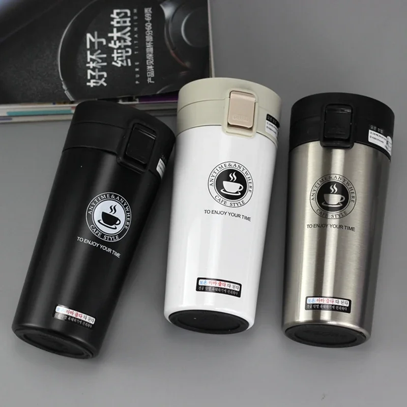 

380ML Stainless Steel Premium Travel Coffee Mug Thermos Tumbler Cups Vacuum Flask Thermo Water Bottle Tea Mug Thermocup Botella