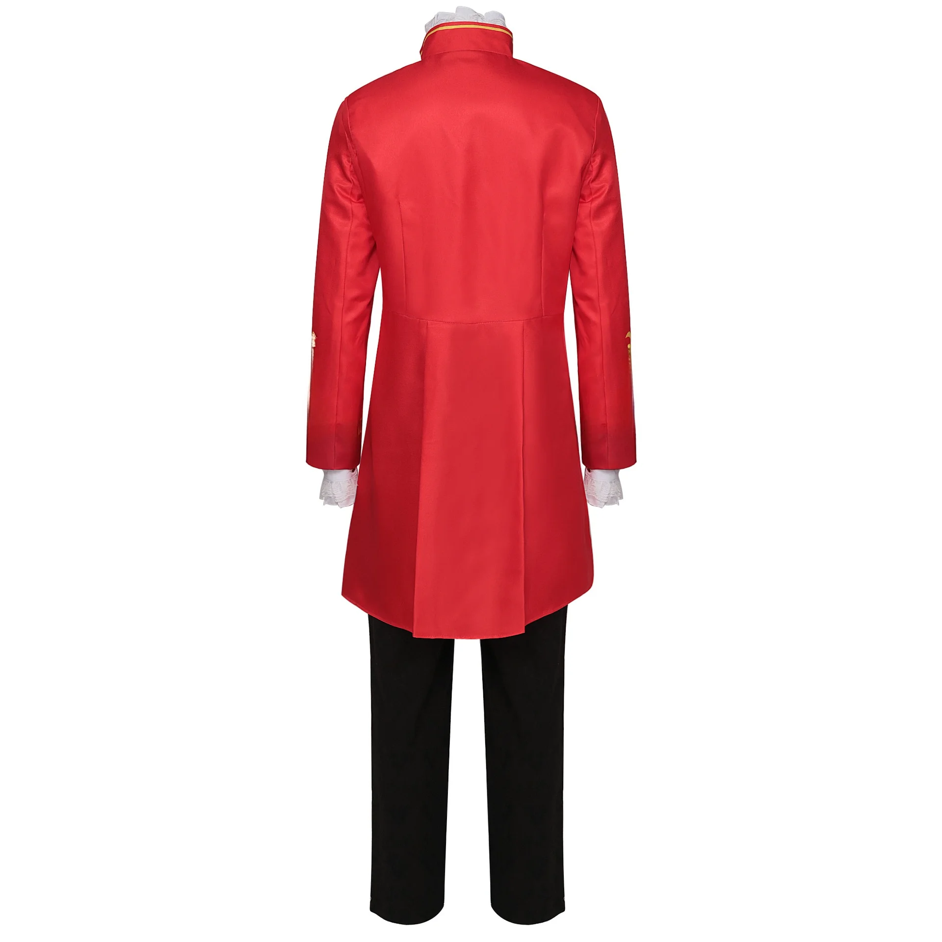 Men's Mid-Length Coat Medieval Retro Clothing Punk Style Cosplay Costume Long Sleeve Satin Fabric All-Season Fashionable Men'... view 3